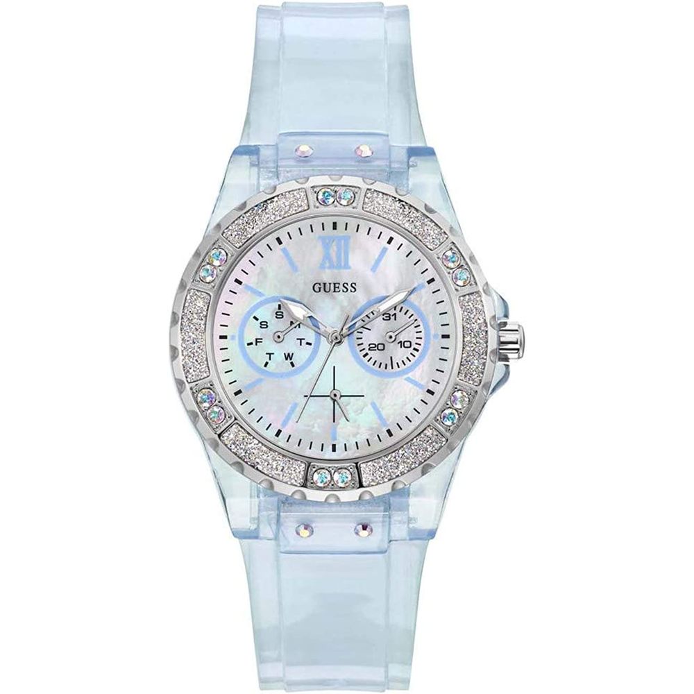 

Синие силиконовые часы GUESS