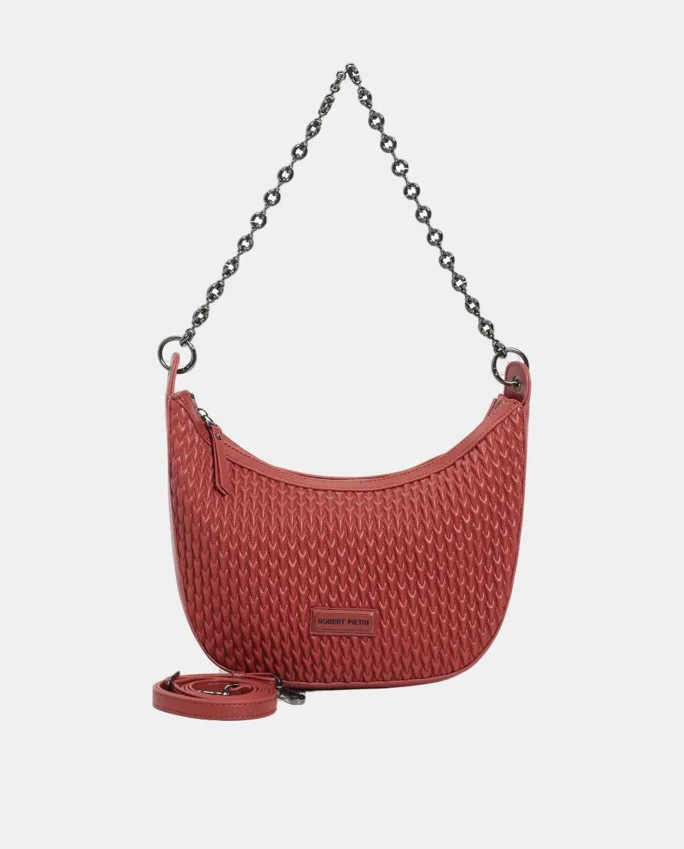 

Сумка на молнии из ПУ с ручкой-цепочкой Robert Pietri, оранжевый