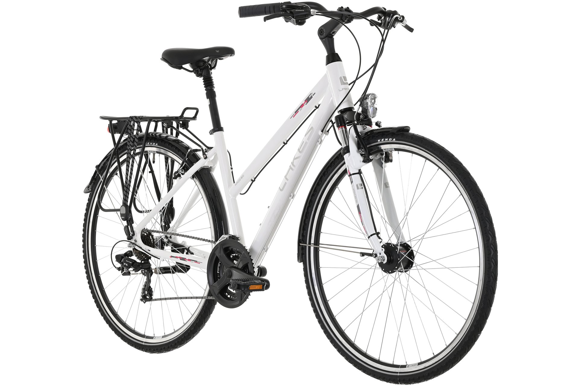 Треккинговый велосипед Lakes Arco 80 - 28 дюймов - Damen Sport - 2024, цвет Weiß|white/silver/berry — фото 2