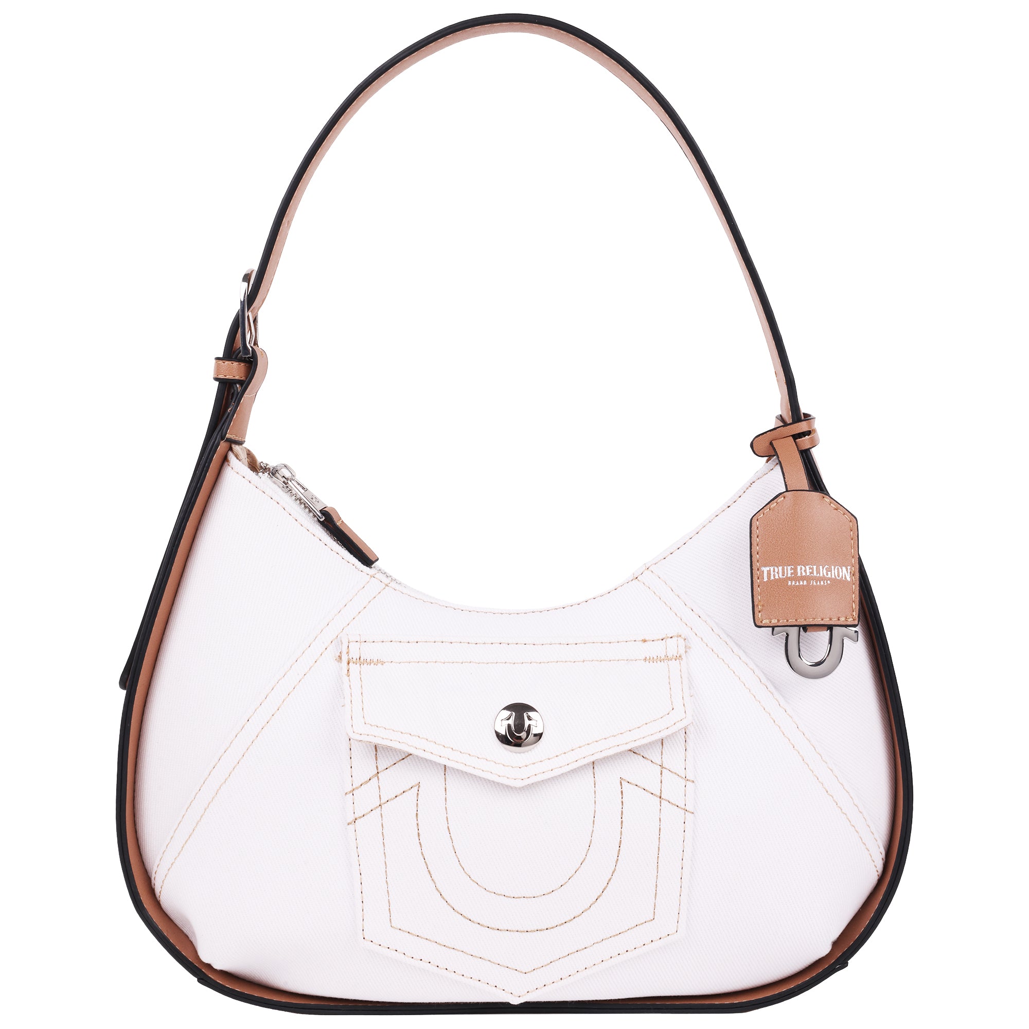 

Сумка-хобо True Religion Horseshoe pocket Medium, белый