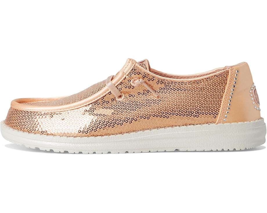 Лоферы Hey Dude Wendy Disco Sequin, цвет Blush — фото 4