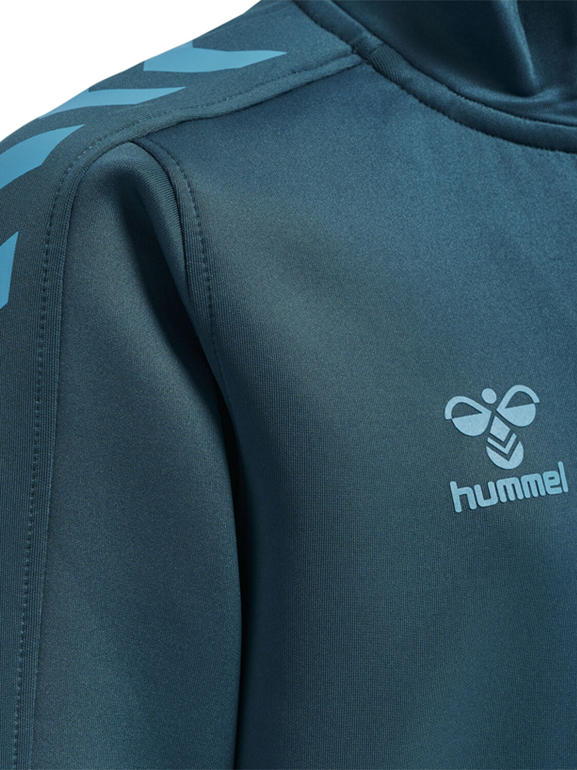 Толстовка Hummel Mit Kurzem Reißverschluss Hmlcore Xk Half Zip Poly Sweat Kids, цвет BLUE CORAL — фото 3