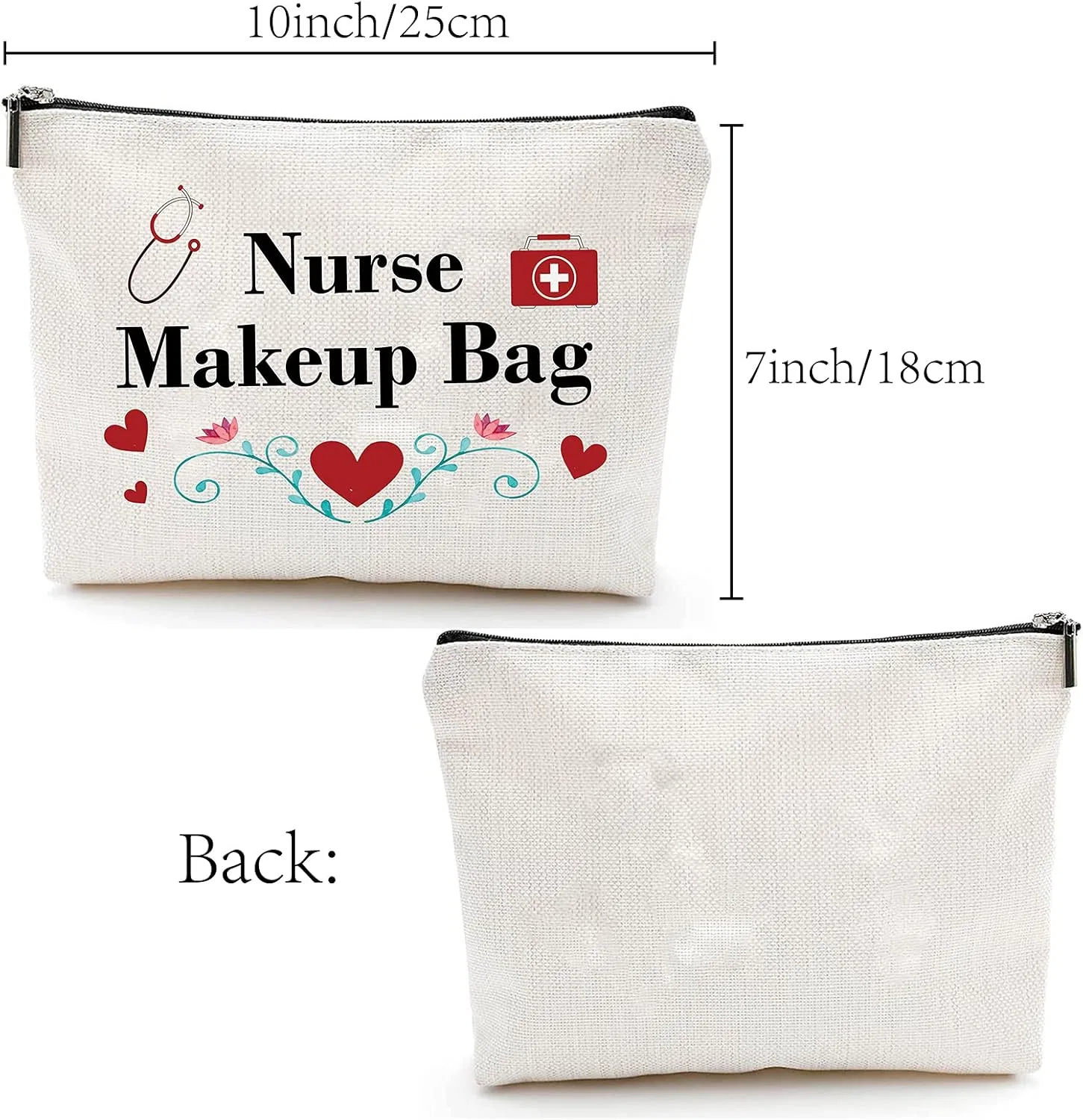 Косметичка CREATCABIN Nurse Survival Kit Bag, холщовая, с принтом Creatcabin, C — фото 2