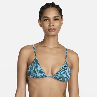 

Топ бикини Nike Swim Swirl, цвет Aquarius Blue