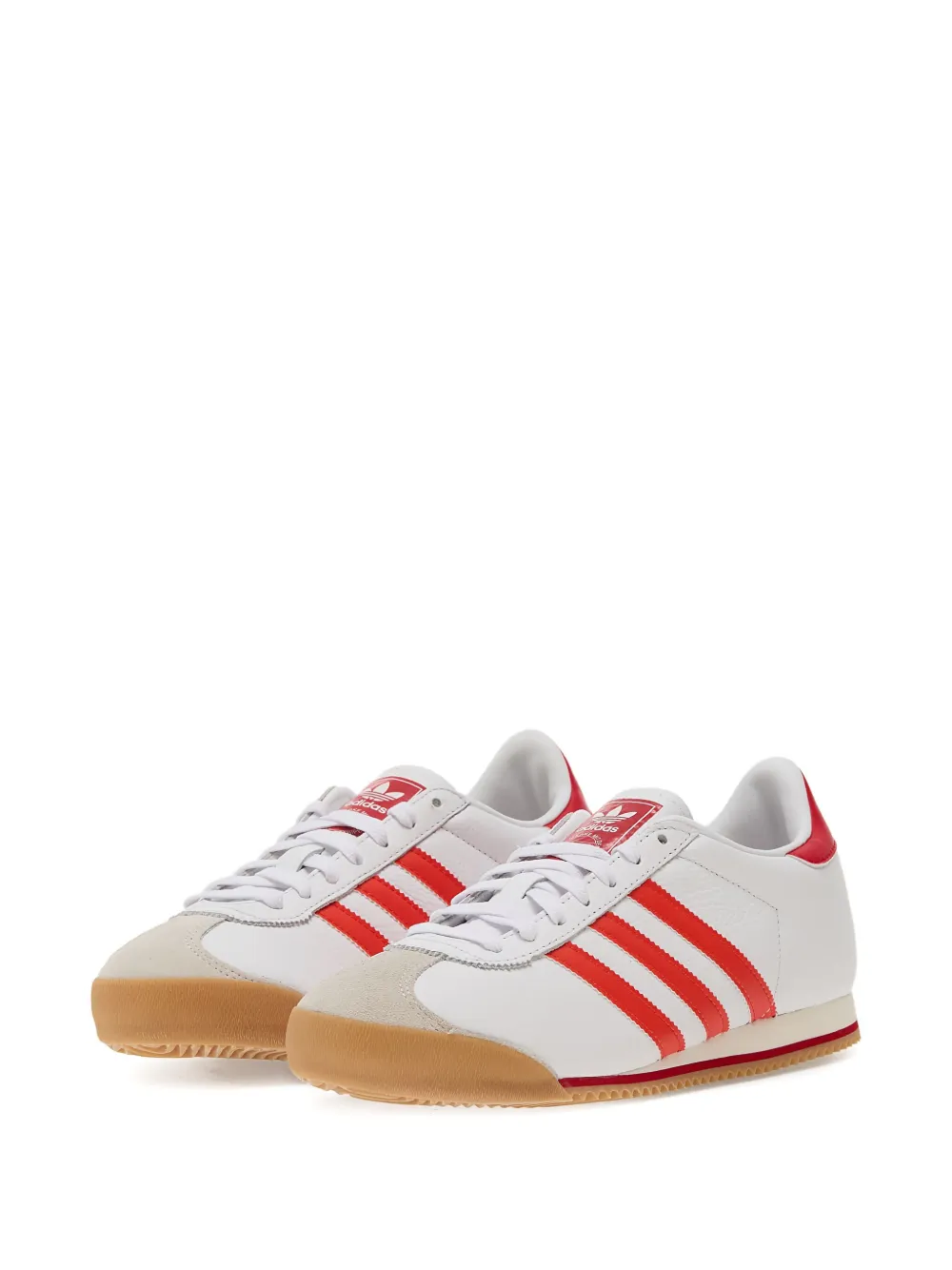 Кожаные кроссовки K74 с тремя полосками Adidas, белый — фото 3