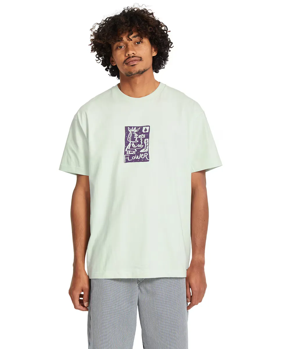 

Мужская футболка с короткими рукавами и круглым вырезом Volcom, голубой