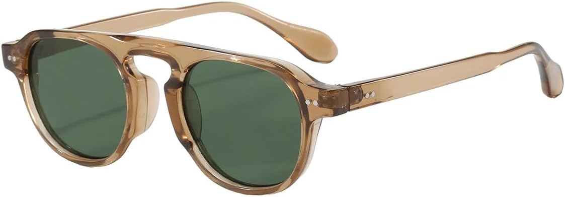 

Модные женские солнцезащитные очки, популярные мужские винтажные очки с заклепками, панк-очки, женские солнцезащитные очки, мужские солнцезащитные очки UV400 SZVVBKK, Tea Green