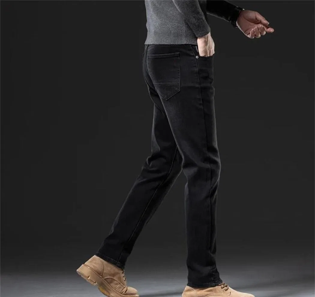 Джинсы черные, Slim Straight, Black — фото 3