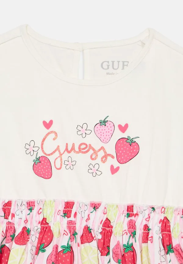 Детское платье из смешанных тканей, повседневное платье Guess, Pink — фото 3
