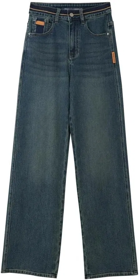 Джинсы широкие джинсовые Denim Blue — фото 4