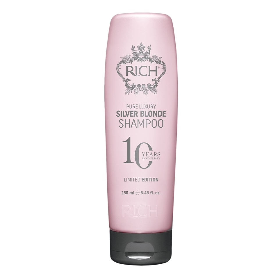 

Шампунь для волос, нейтрализующий желтизну silver blonde shampoo Rich, 250 мл