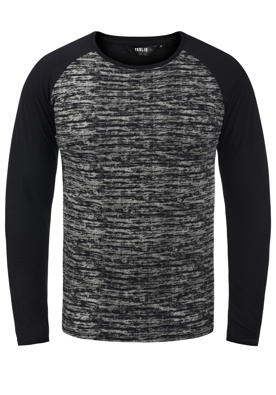 

Лонгслив !Solid Shirt Mevan, пятнистый черный