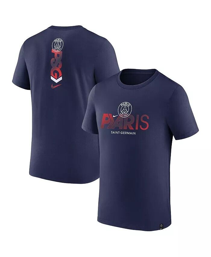 

Мужская темно-синяя футболка с рукавами Paris Saint-Germain Mercurial Nike, синий