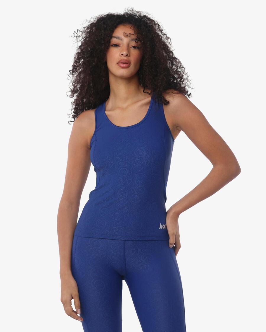 

JAKED Темно-синяя синтетическая майка для фитнеса для женщин