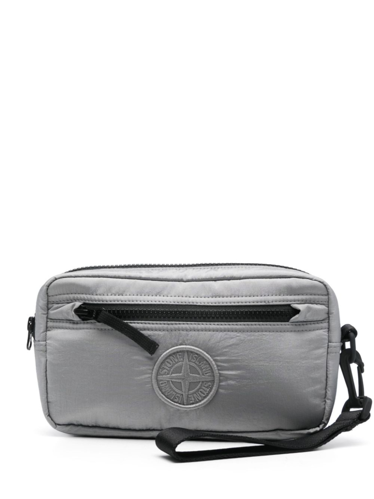

Stone Island клатч с вышивкой Compass, серый