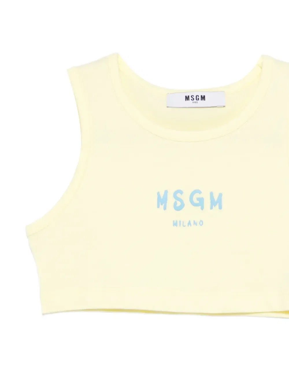 Топ с логотипом Msgm Kids, желтый — фото 3