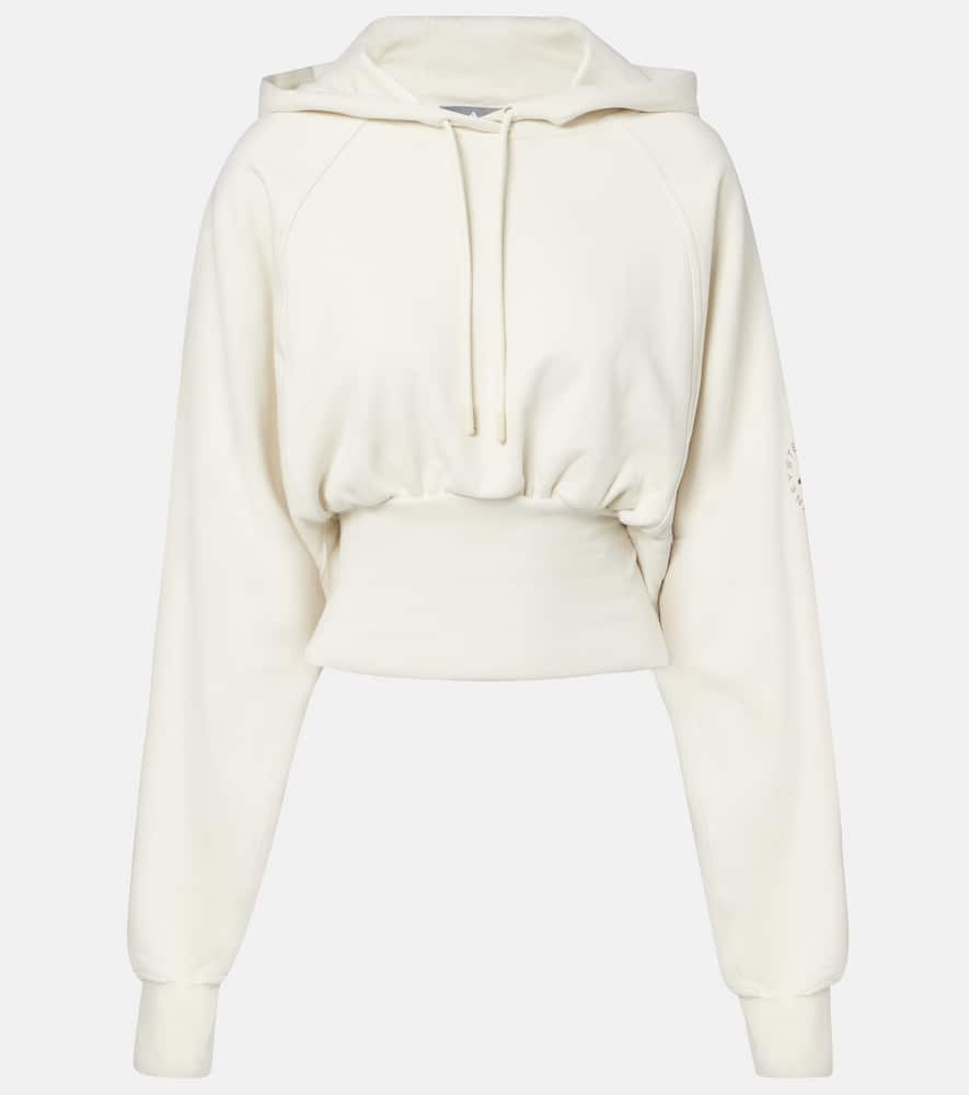 

Кропированный хлопковый худи из френч терри Adidas by Stella McCartney, Almond Milk-Smc