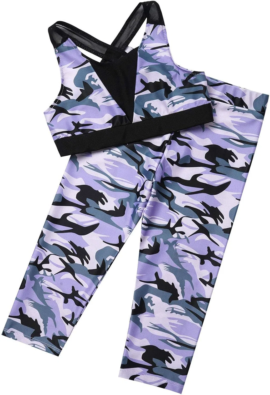 Детский спортивный костюм с камуфляжным принтом YEAHDOR, Camouflage Purple — фото 3