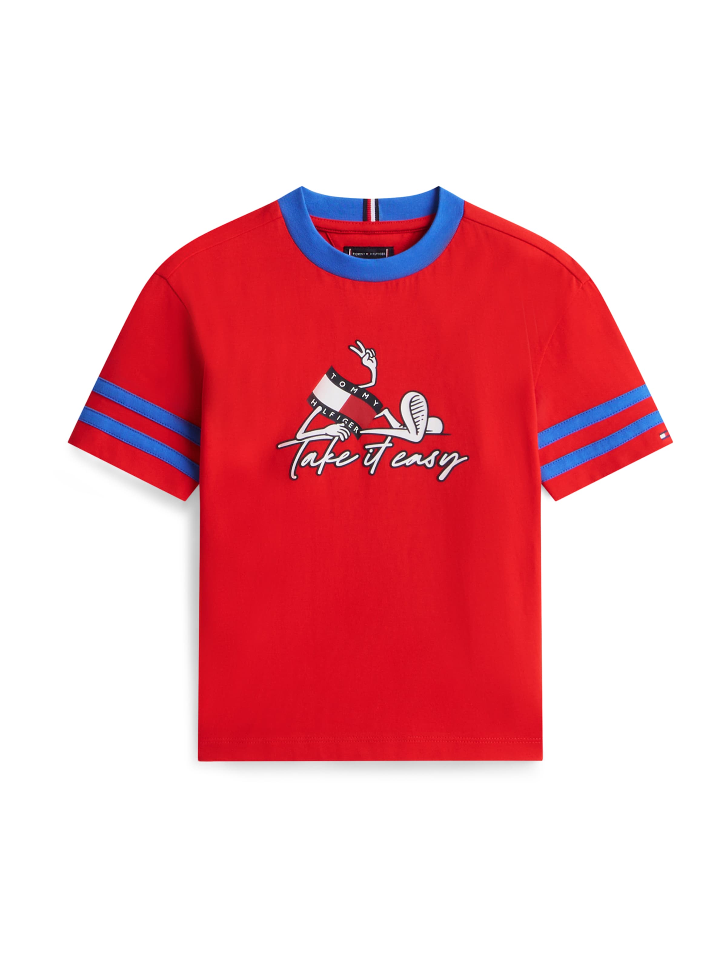 

TOMMY HILFIGER Футболка 'TAKE IT EASY' в красном цвете
