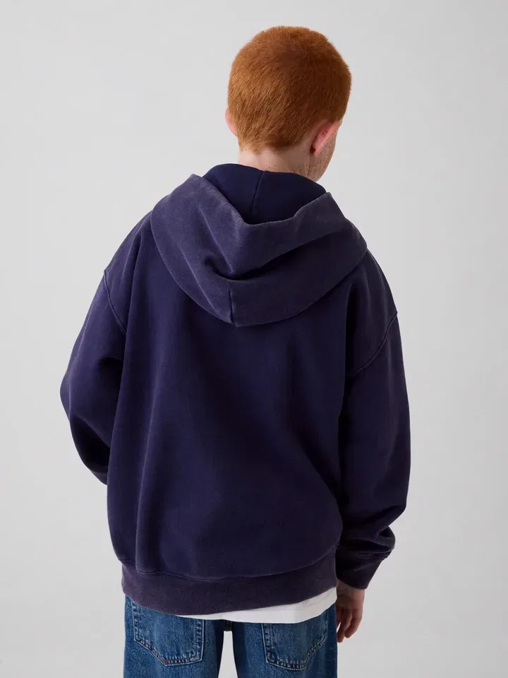 Капуzenpullover из хлопка GAP, темно-синий — фото 2