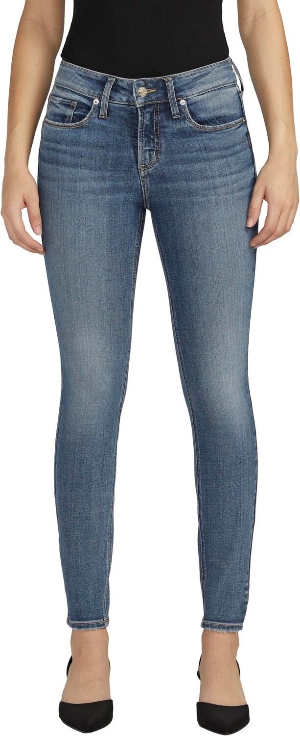 

Джинсы Silver Jeans Co. Suki Mid Rise Curvy Fit Skinny Jeans L93136EAE238, индиго