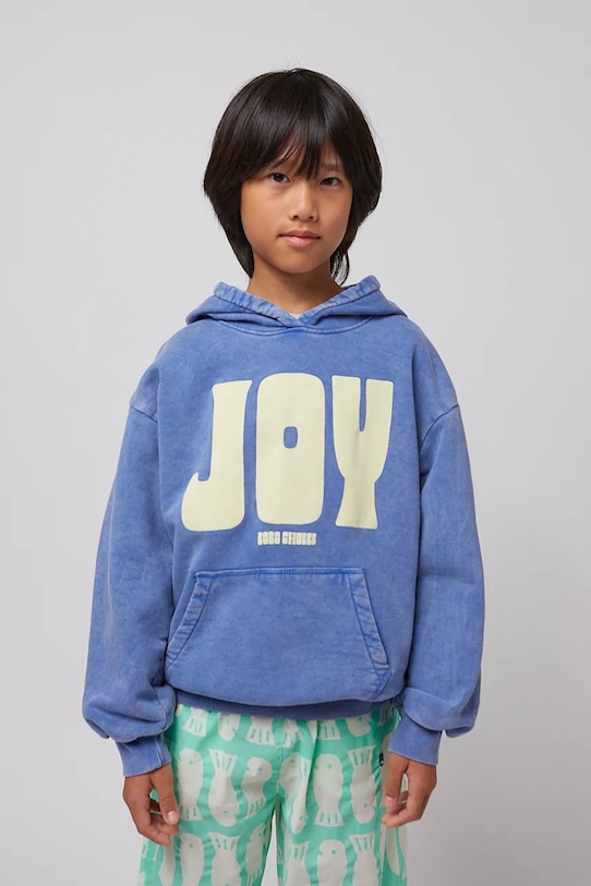 

Детская хлопковая толстовка Joy Bobo Choses, синий