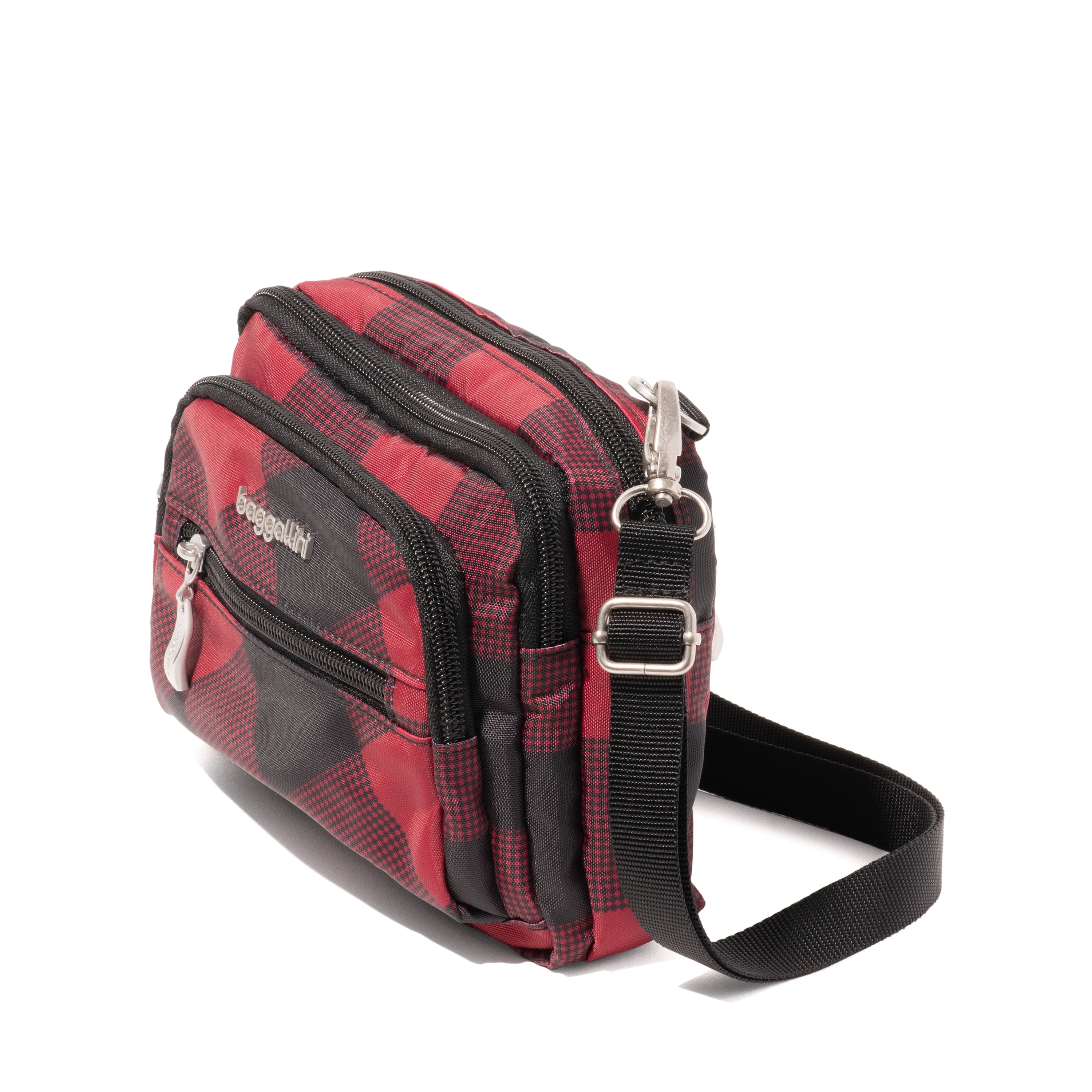 

Baggallini Женская сумка с тройной молнией Bagg Small сумка через плечо, цвет red buffalo plaid