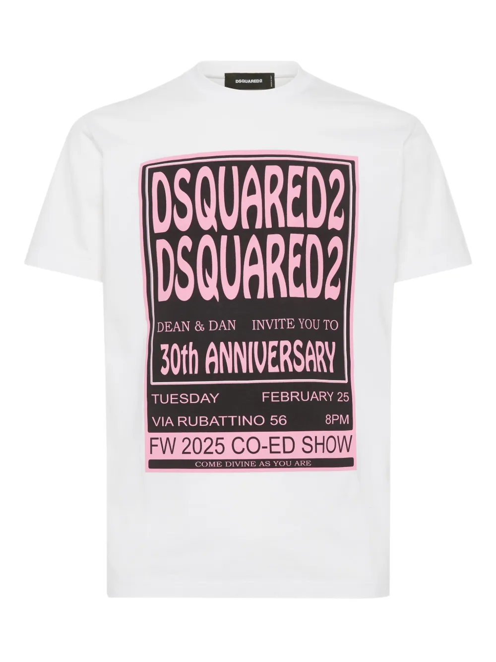 

Футболка graphic invitation DSQUARED2, белый
