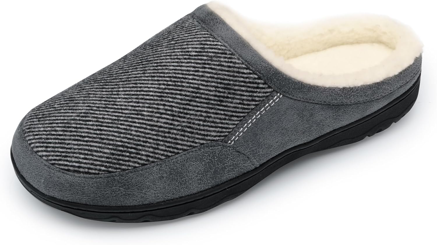 

Мужские уютные тапочки DREAM PAIRS с ортопедической подошвой и мягкой плюшевой подкладкой, удобные для дома и улицы, можно стирать, светло-серый