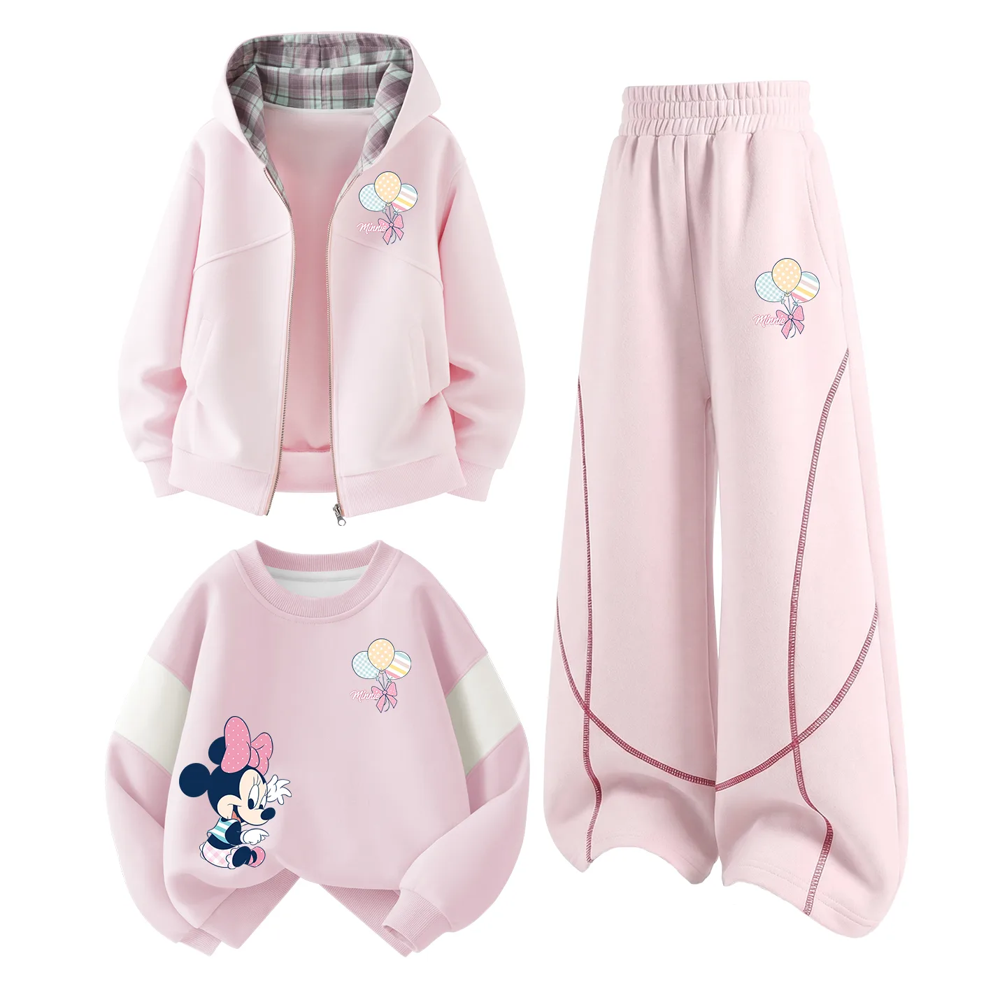 Детская повседневная спортивная футболка с круглым вырезом Disney, Di Ying Guo K Cherry Blossom Pink+Di Ying Guo K Cherry Blossom Pink+Di Elegant Ying Guo K Cherry Blossom Pink — фото 4