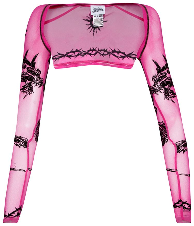 

Джинсы Jean Paul Gaultier Velvet Flock Long-Sleeve Shawl 'Pink', розовый
