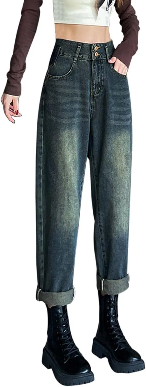 Джинсы прямые Vintage Denim, темно-синие