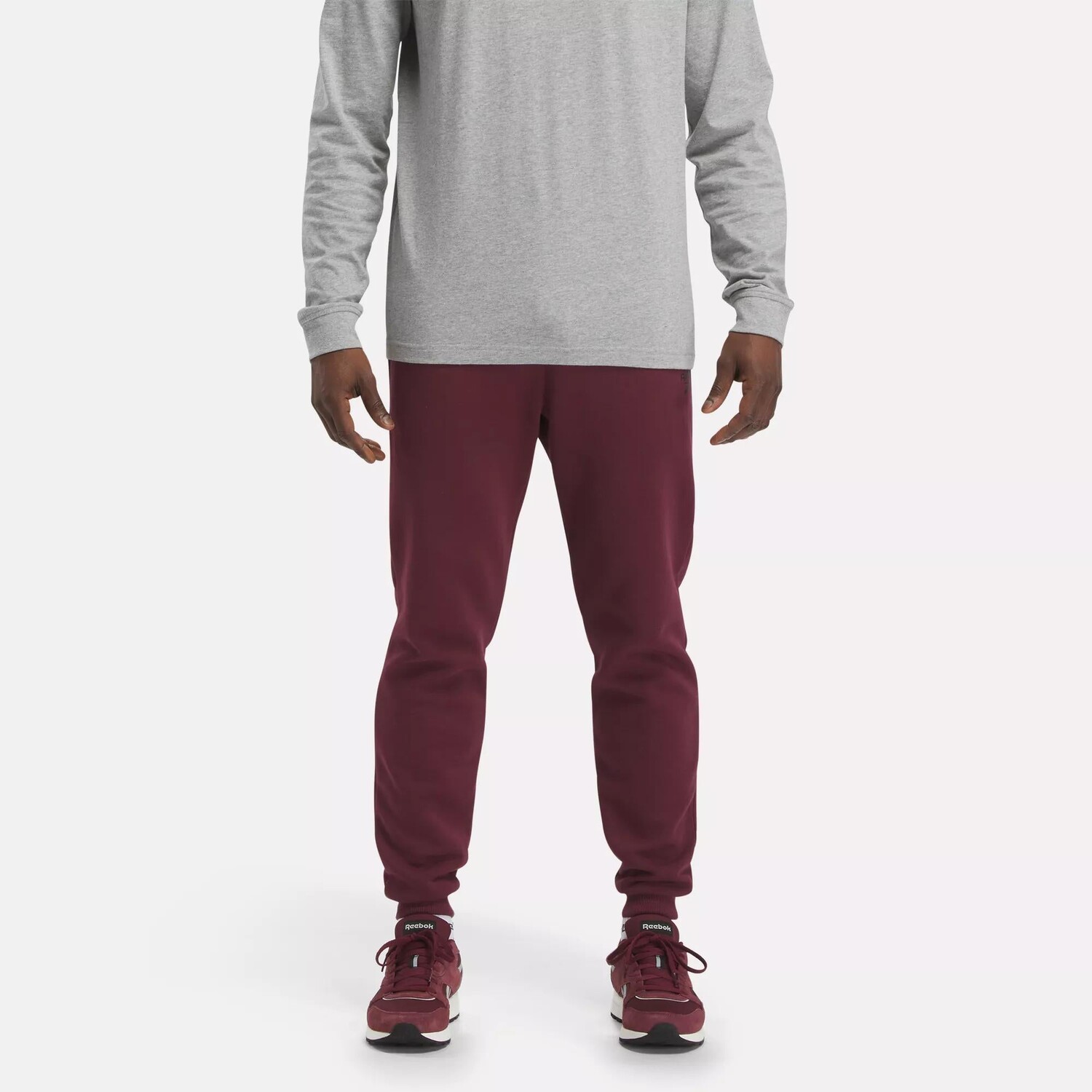 

Флисовые джоггеры Reebok Identity, цвет Classic Maroon