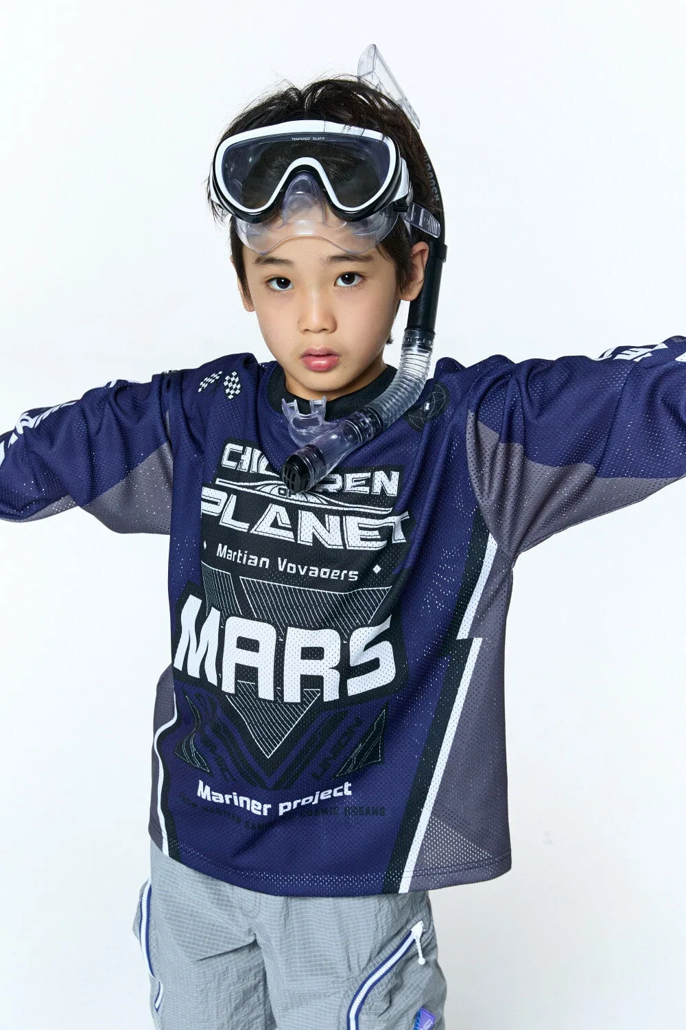 Детский лонгслив Moto Air Jersey синий от Children Of Planet — фото 4