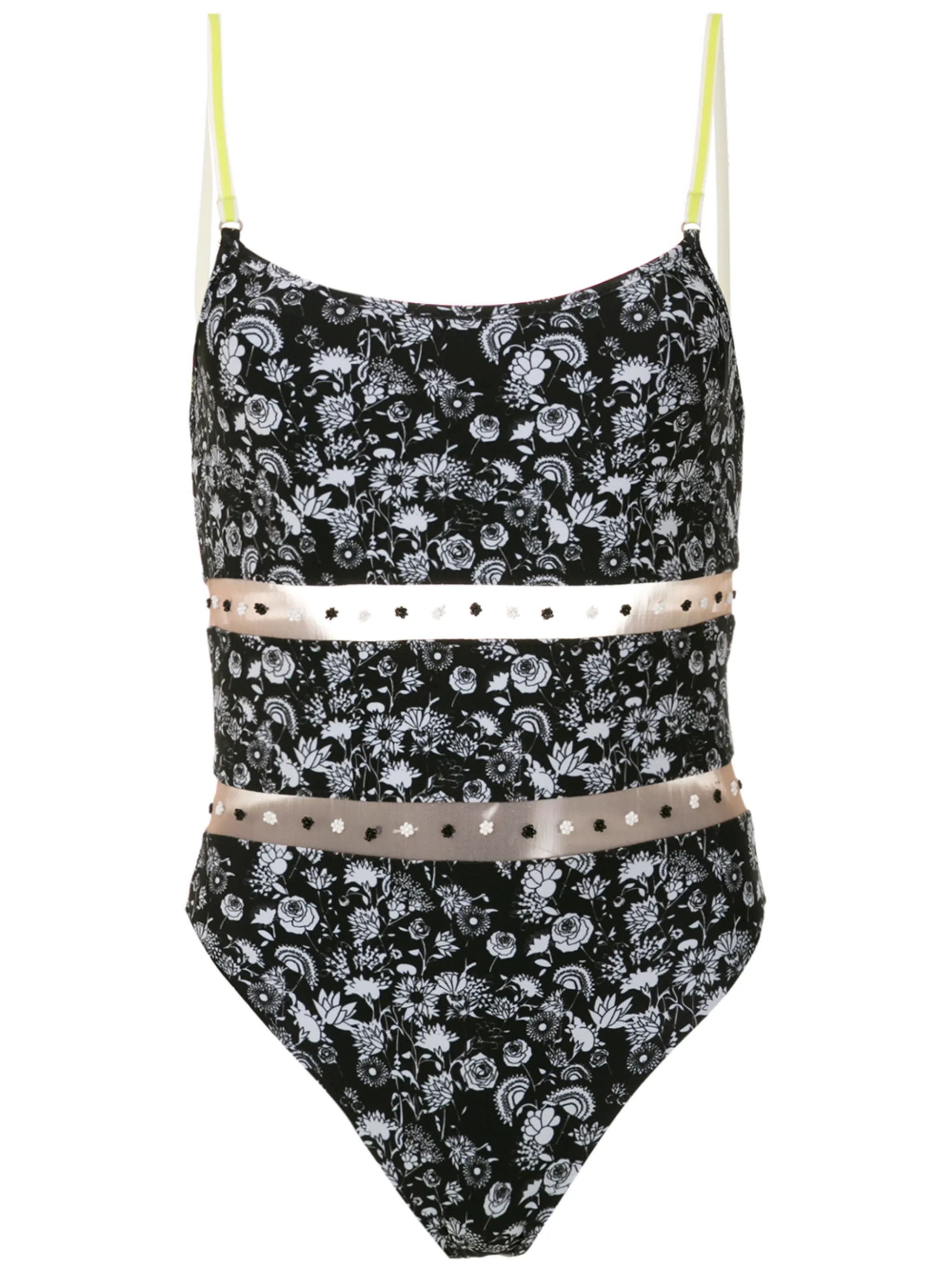 

Слитный купальник Margarida с принтом Amir Slama, черный