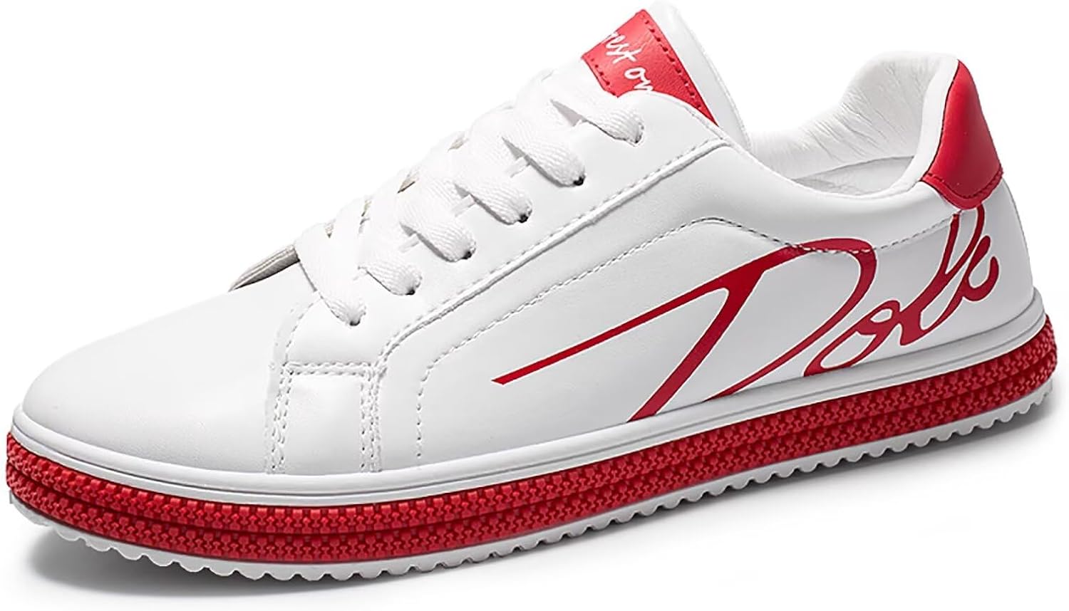 

Мужские модные кроссовки TERBOFIN, низкие, повседневные, для прогулок, плоская подошва, скейт-кроссовки для мужчин, белый/красный