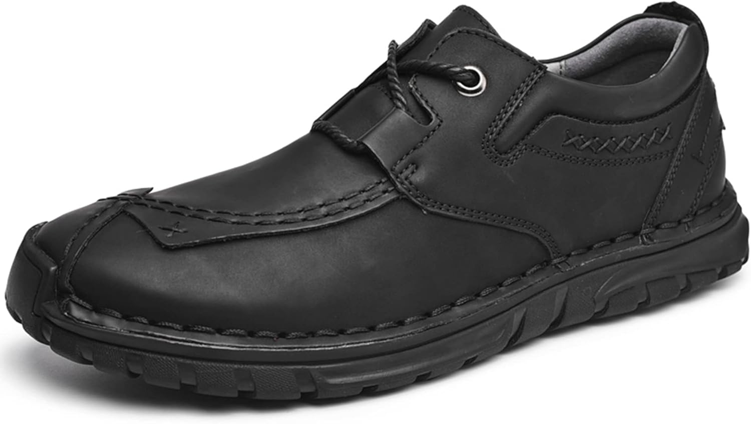 

Мужские кожаные повседневные туфли, модные кроссовки, лоферы, обувь для прогулок Mecolop, черный