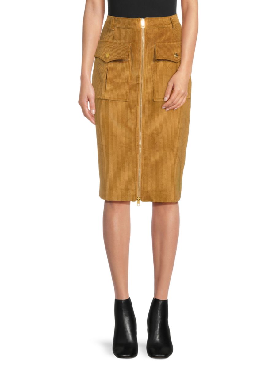 

Юбка из хлопкового вельвета Bally, цвет Desert