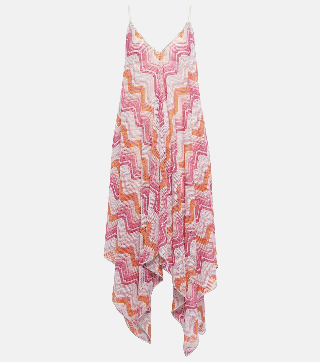 

Асимметричное макси-платье из ламе Missoni, Microshaded Pink Tones