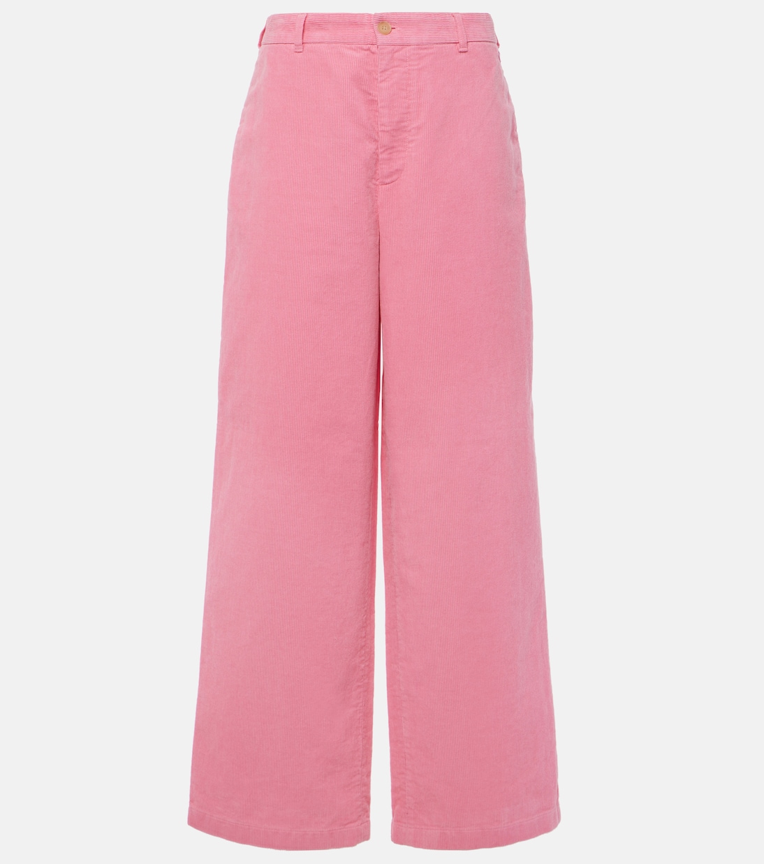 

Брюки широкие из вельвета с лицевой стороны из хлопка Acne Studios, Tango Pink