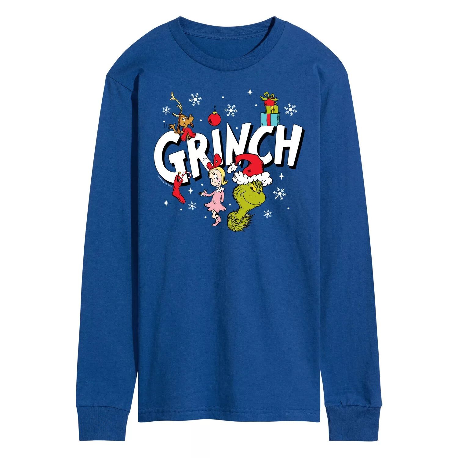 

Мужская футболка с длинным рукавом и логотипом Dr. Seuss Grinch Licensed Character