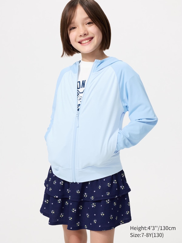 

Толстовка AIRism с UV-защитой на молнии (color block) Uniqlo, 60 light blue