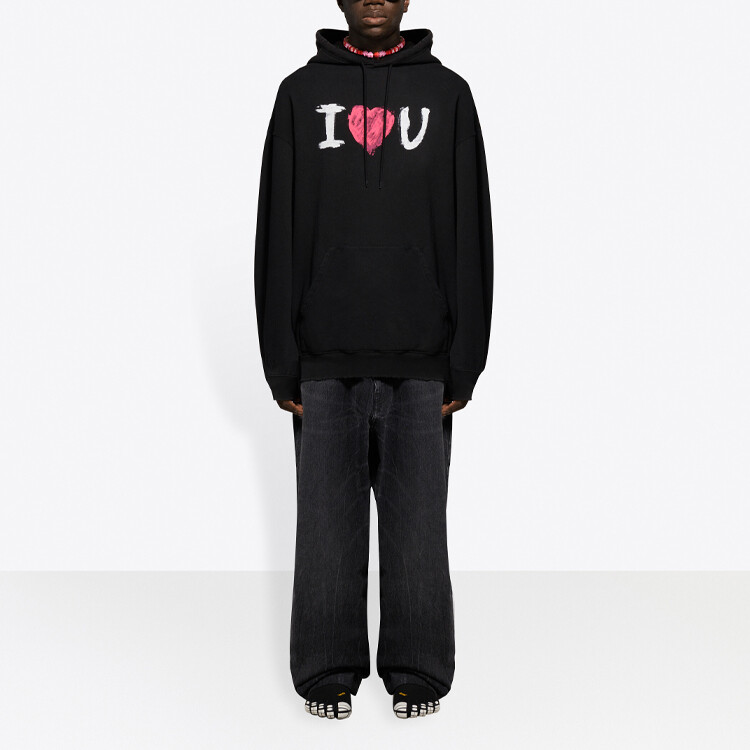 Толстовка Balenciaga I Love U, черный — фото 3