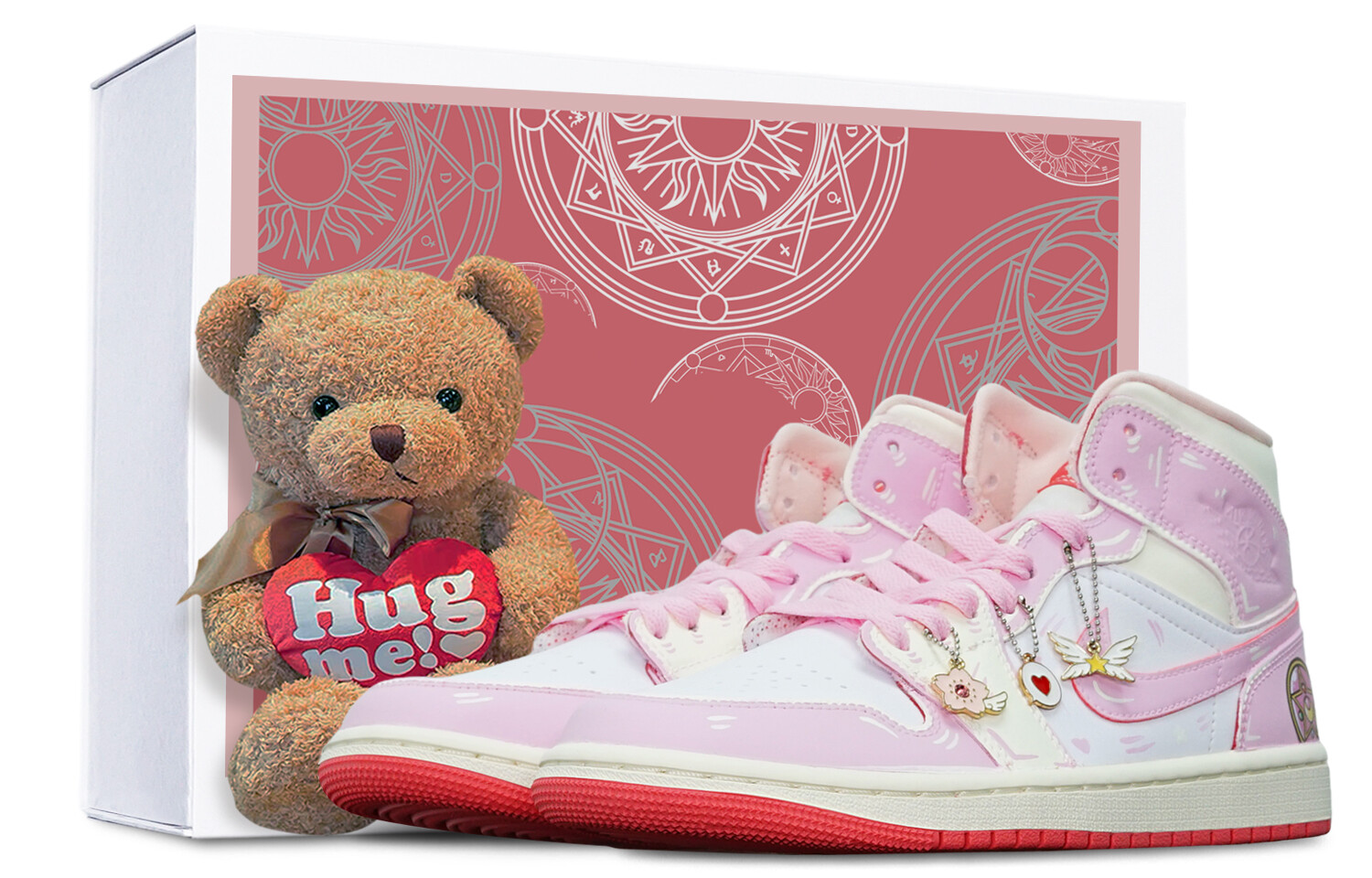 

Кроссовки Air JORDAN 1 Vintage Basketball Shoes Women's Mid-Top Beige Pink