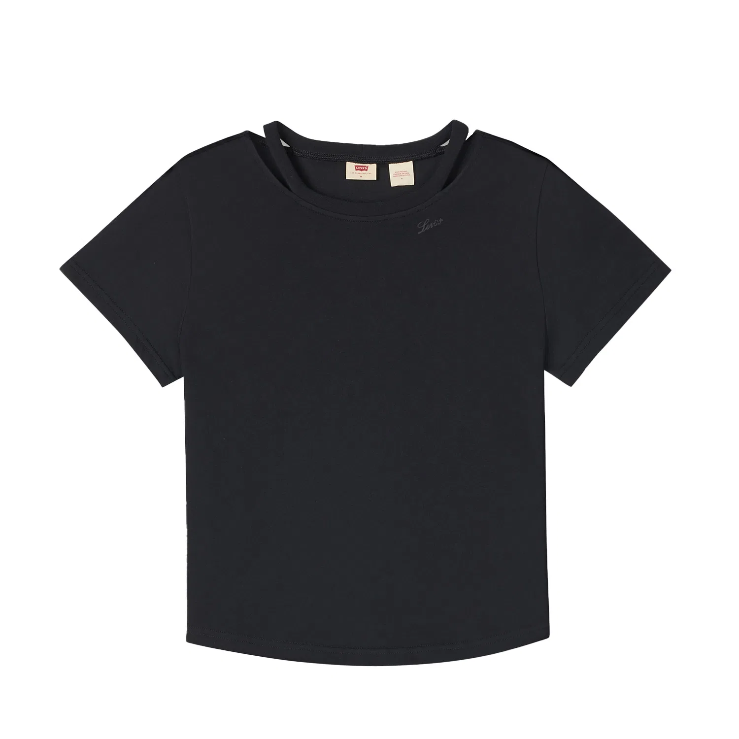 Футболка женская Black с круглым вырезом, тонкая, прямая посадка Levis