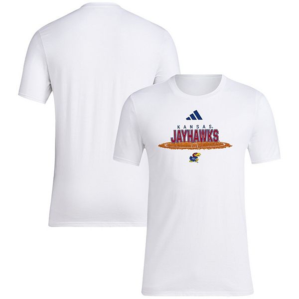 

Мужская футболка adidas white kansas jayhawks softball pitcher's circle Unbranded
