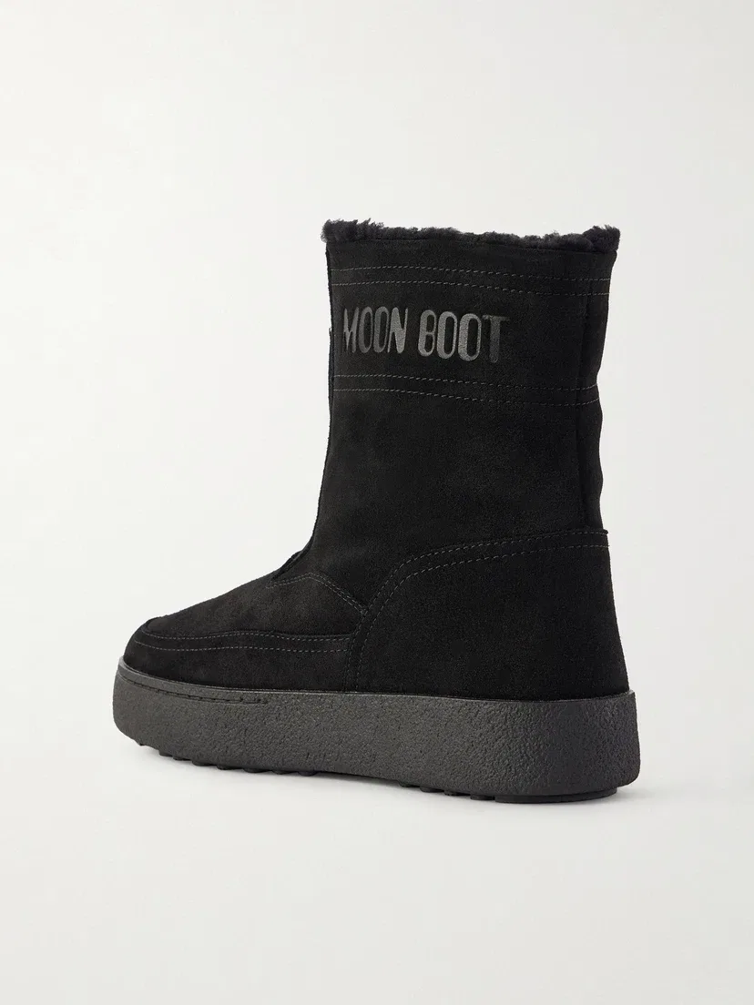 Ботильоны Lara из замши и овчины Moon Boot, черный — фото 3
