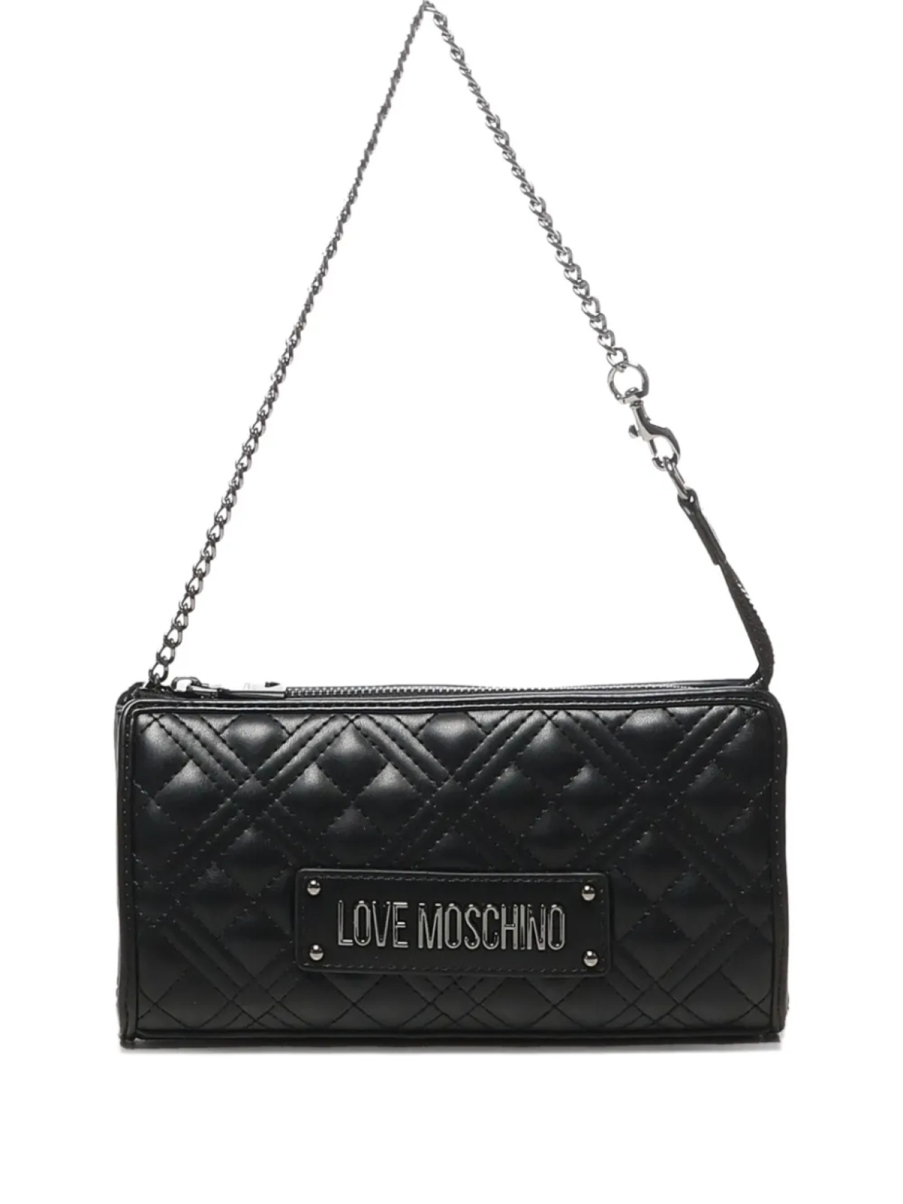 

Стеганая сумка через плечо Love Moschino с цепочкой, черный