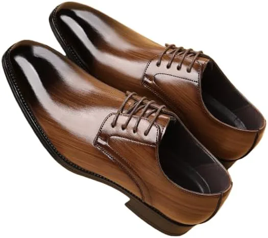 Мужские классические кожаные туфли Oxfords ручной работы на шнуровке, с перфорацией и подкладкой для официальной/офисной носки, современные комфортные туфли для бизнеса, свадьб и особых случаев Hhhchpm, темно-коричневый