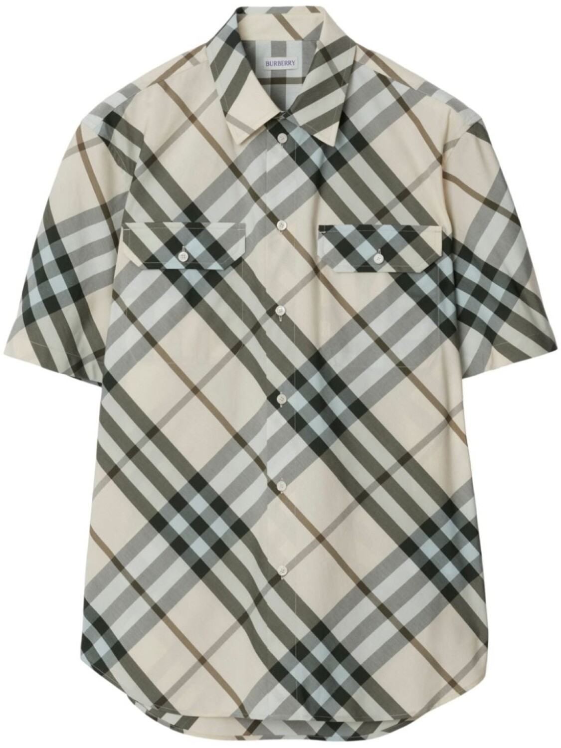 

Рубашка в клетку Burberry, бежевый